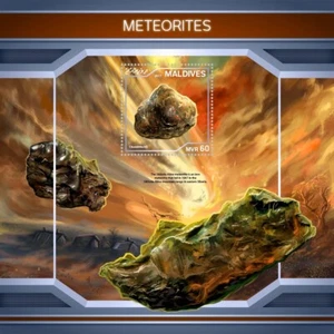 Meteorites Space MNH Stamps 2017 Maldives S/S - Picture 1 of 1