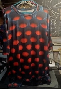 3D Effect Abstract Graphic Short Sleeve All Over Print Tee Unisex 2XL New! KYKU - Picture 1 of 5