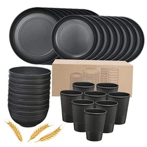 Plates and Bowls Sets for 8, 32-Piece Kitchen Dinnerware Set for 8 Tableware - Picture 1 of 8