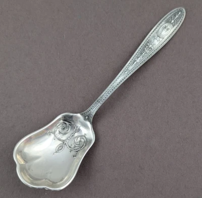 Cuchara de azúcar con cáscara de plata esterlina Wedgwood by International 6-1/4" de largo 29 g Foto 1 de 4