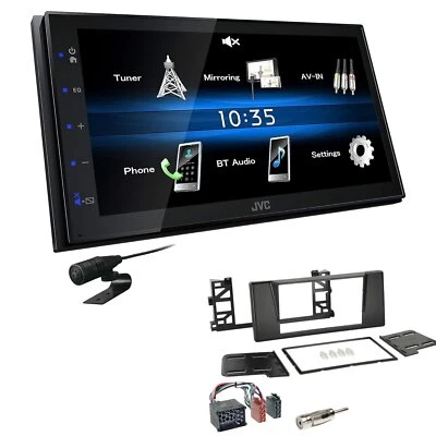 JVC 2 DIN Digital Autoradio Bluetooth USB für BMW 5er 1995-2000 schwarz Rundpin - Bild 1 von 4