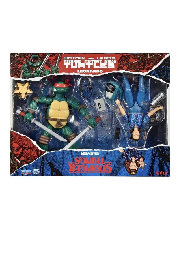 BANDAI P81191 6'' Stranger Things Eleven and Leonardo Ninja Turtl
