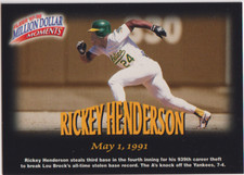 1997 Fleer Million Dollar Moments #24 Rickey Henderson Oakland Athletics HOF