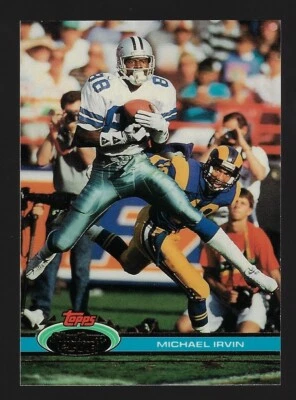 1991 TOPPS STADIUM CLUB Dallas Cowboys MICHAEL IRVIN CARD #37 - Image 1 of 2