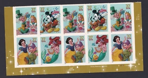 Scott #3915a Disney Celebration Plate Block of 10 Stamps - MNH Bottom - Picture 1 of 1