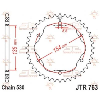 Ducati Multistrada 1200 S ABS 2010-2018 JT Silver Crown 40T 530 - Image 1 of 4
