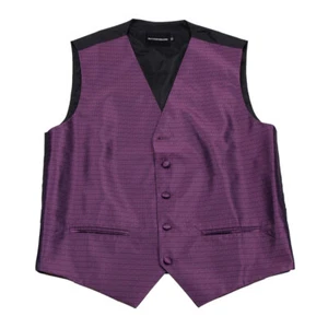 Herren Lila Muster Smoking Weste Formell Hochzeiten Abschlussballs Mode Weste - Bild 1 von 2