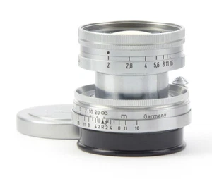 Lente radiactiva Leitz Leica Summicron 2/50 mm LTM montaje con tornillo - Imagen 1 de 7