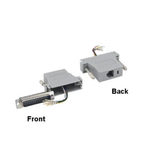 KNTK Modular DB25 Male to RJ-12 Female Adapter for Serial to Jack Plug Phone Tel - Picture 1 of 1
