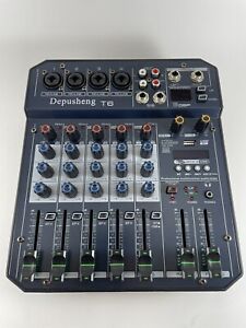 Depusheng T6 Audio Mini Mixer 6-Channel DJ Sound Interface Console NO BOX
