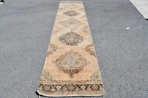 Alfombras de colección, alfombra oriental, alfombra Oushak, alfombra turca, alfombra de corredor de 2,7 x 12,4 pies - Imagen 1 de 6