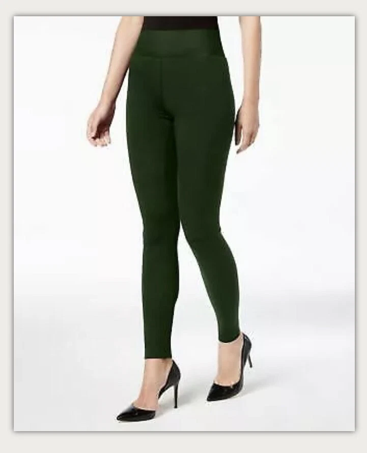 Inc International Concepts Ponte Leggings Smoothing Waist Hunter Green Small