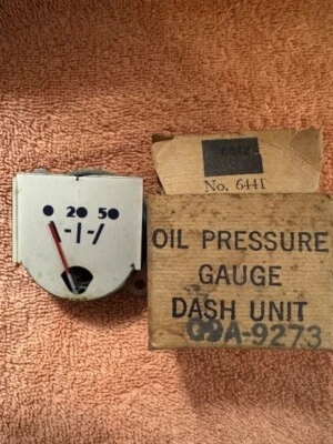 Ford/Mercury 1940 vintage como nuevo fabricante de equipos originales medidor de presión de aceite Ford pieza #09A-9273 Foto 1 de 2