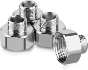 4 PCS Water Line Adapter 3/8 to 1/2 Water Line Adapter Male Reducer Adapter Pipe - Picture 1 of 12