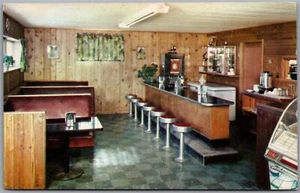 Postcard Warba Minnesota c1960s Jeanette's Cafe Dining Room View Hi-Way #2 - Picture 1 of 2