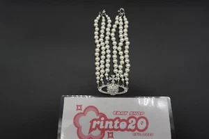 Vivienne Westwood Triple Pearl Choker Necklace 36cm Chain Designer Jewelry orb - Picture 1 of 24