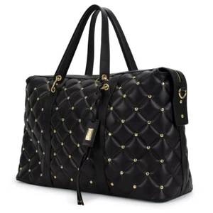 New Badgley Mischka Quilted Travel Weekender Bag Black - Picture 1 of 6