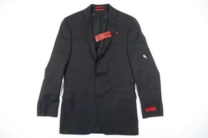 ALFANI PIN STRIPED BLACK 38 LONG WOOL BLEND BLAZER SUIT TOP JACKET MENS DEFECT - Picture 1 of 12
