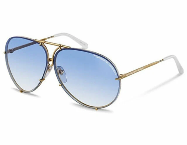 Porsche Design P8478 Titanium Aviator Sunglasses - Gold