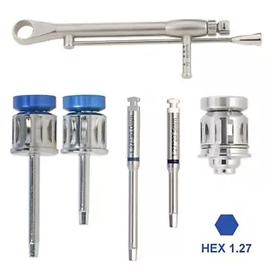 Implant Screwdriver 1.27 Hex Driver Dental Torque Wrench Ratchet MIS Camlog Adin - Picture 1 of 52