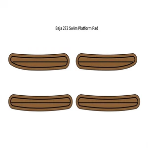 Baja 272 Swim Platform Step Pad Boat EVA Foam Faux Teak Deck Floor Mat Flooring - Picture 1 of 19