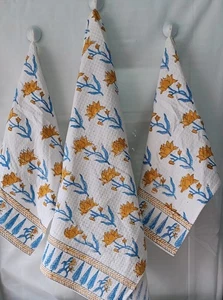 Hand Block Towels set of 3-(HB-Towel-004) - Picture 1 of 1