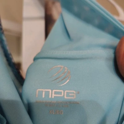 Sujetador de soporte de vestido de tenis de golf MPG verde azulado sin mangas talla L Foto 1 de 4