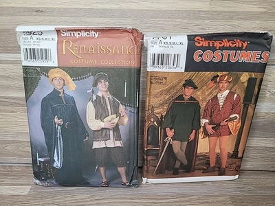 Simplicity 7761 & 5925 Renaissance Costume Collections Sewing Pattern Uncut - Image 1 of 4