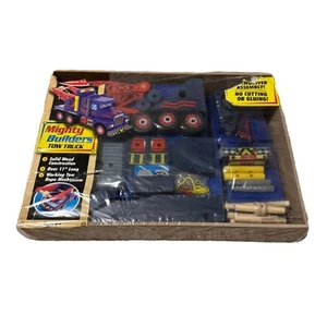 Melissa & Doug Mighty Builders Tow Truck Wood Construction 11" Toy ~Ages 6+ - Picture 1 of 8