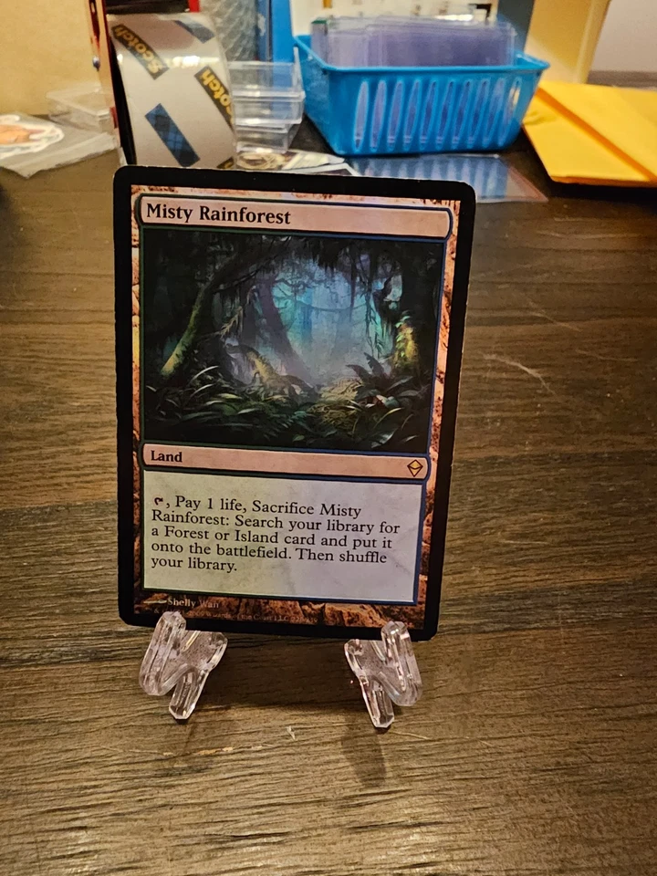 Misty Rainforest Zendikar Foil  - Light edge wear - FREE SHIP - Image 1 of 2