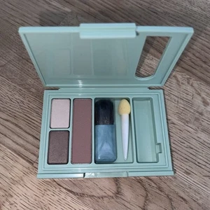 Clinique Pair of Shades Eye Shadow Duo Bronze Satin Nude No Mini Lipstick - Picture 1 of 2