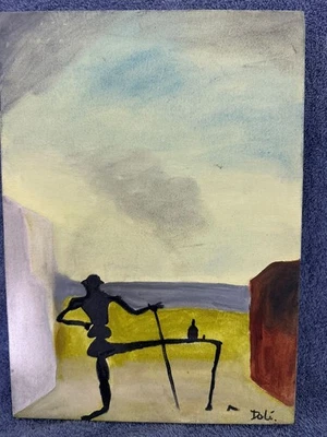 Cuadro SALVADOR DALÍ óleo sobre lienzo firmado estampado vintage Foto 1 de 4