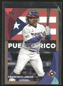 2023 Topps #WBC-19 Francisco Lindor 2023 World Baseball Classic Stars Gold #/75 - Foto 1 di 2