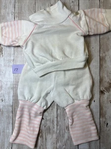 Cabbage Patch Kids Pink White Tracksuit Girl Doll Outfit Sweatshirt Sweatpants - Picture 1 of 12
