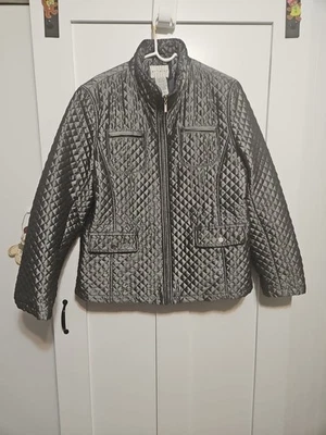  Chaqueta acolchada ligera gris para mujer White Stag talla XL 4 bolsillos delanteros Foto 1 de 4