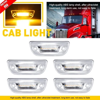 Luces de techo para cabina de remolque de camión Kenworth T680 T770 T880 Peterbilt 569 15-20 5x Foto 1 de 4