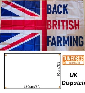 Espalda Bandera Agrícola Británica 5x3 pies Famers Reino Unido Gran Bretaña Soporte Banner No Bueno Sin Plat - Imagen 1 de 3