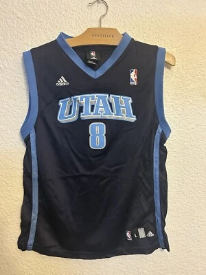 Camiseta deportiva Deron Williams #8 Utah Jazz Adidas azul rara juvenil talla grande 14-16 Foto 1 de 4