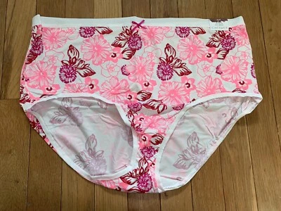 Calzoncillo completo de nailon talla grande 26/28 Lane Bryant Cacique No Show flor rosa caliente Foto 1 de 4