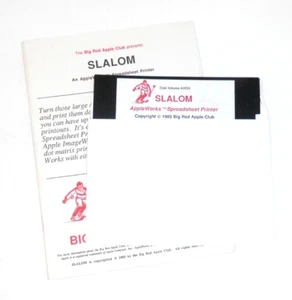Slalom AppleWorks Spreadsheet Printer Program Vintage Software '85 Apple IIe IIc - Picture 1 of 6