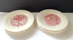 Vintage Homer Laughlin Dessert Plates " HARVEST" Set of 8 USA Country Cottage - Picture 1 of 17