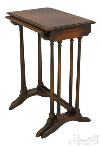 58517EC: Regency Design Mahogany Stacking Nesting Tables Cover