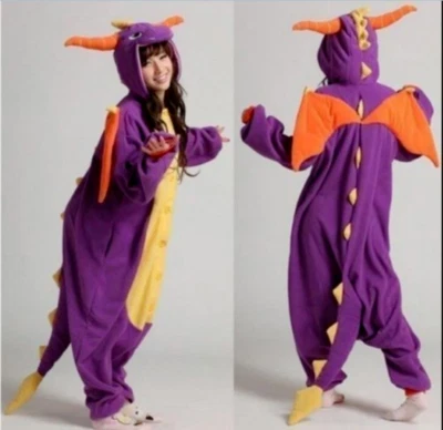 Dragon Unisex Adult Animal Pajamas Cosplay Fancy Costume Sleepwear Jumpsuit I1+ - Image 1 of 4