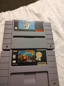 Lot of 2 Donkey Kong Country 3 Dixie Kong's Double Trouble,Super Mario world NES