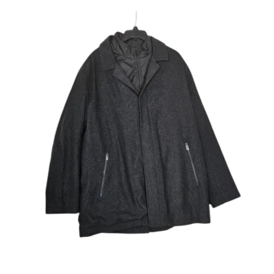 Chaqueta TUMI Tech Mezcla de Lana Aislada Doble Capa Cremallera Completa Gris Para Hombres XL Foto 1 de 4