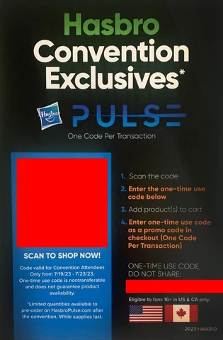 Hasbro SDCC 2023 QR Code Exclusives Chuckles, Krrsantan, Transformers, Deadpool Cover