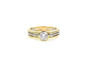 eleganter Solitär-Ring - WEMPE - Brillant von ca. 0,45ct - 750er Gold bicolor - Bild 1 von 11
