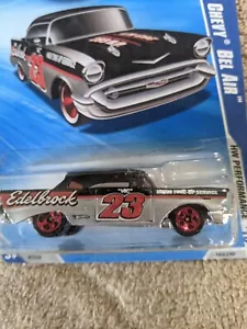 Hot Wheels 2010 HW Performance #05/10 negro y plateado 57 Chevy Bel Air envío gratuito a Estados Unidos - Imagen 1 de 4