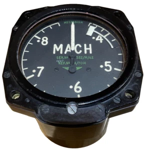 VINTAGE RAF AIRCRAFT SPERRY MACHMETER - 6A/7014 - Picture 1 of 7