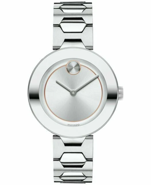 Movado 3600381 Bold Stainless Steel Women's Bracelet Watch 32mm - Silver